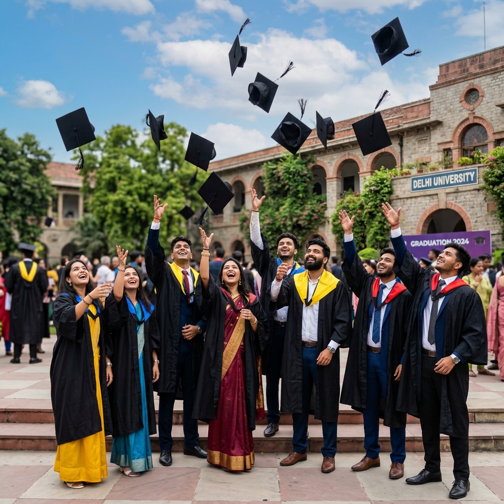 Students celebrating graduation